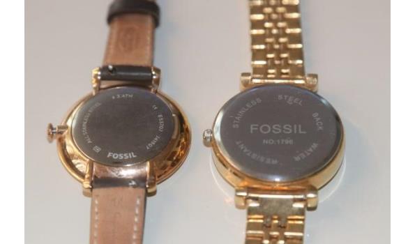 2 div horloges FOSSIL, werking niet gekend, met gebruikssporen